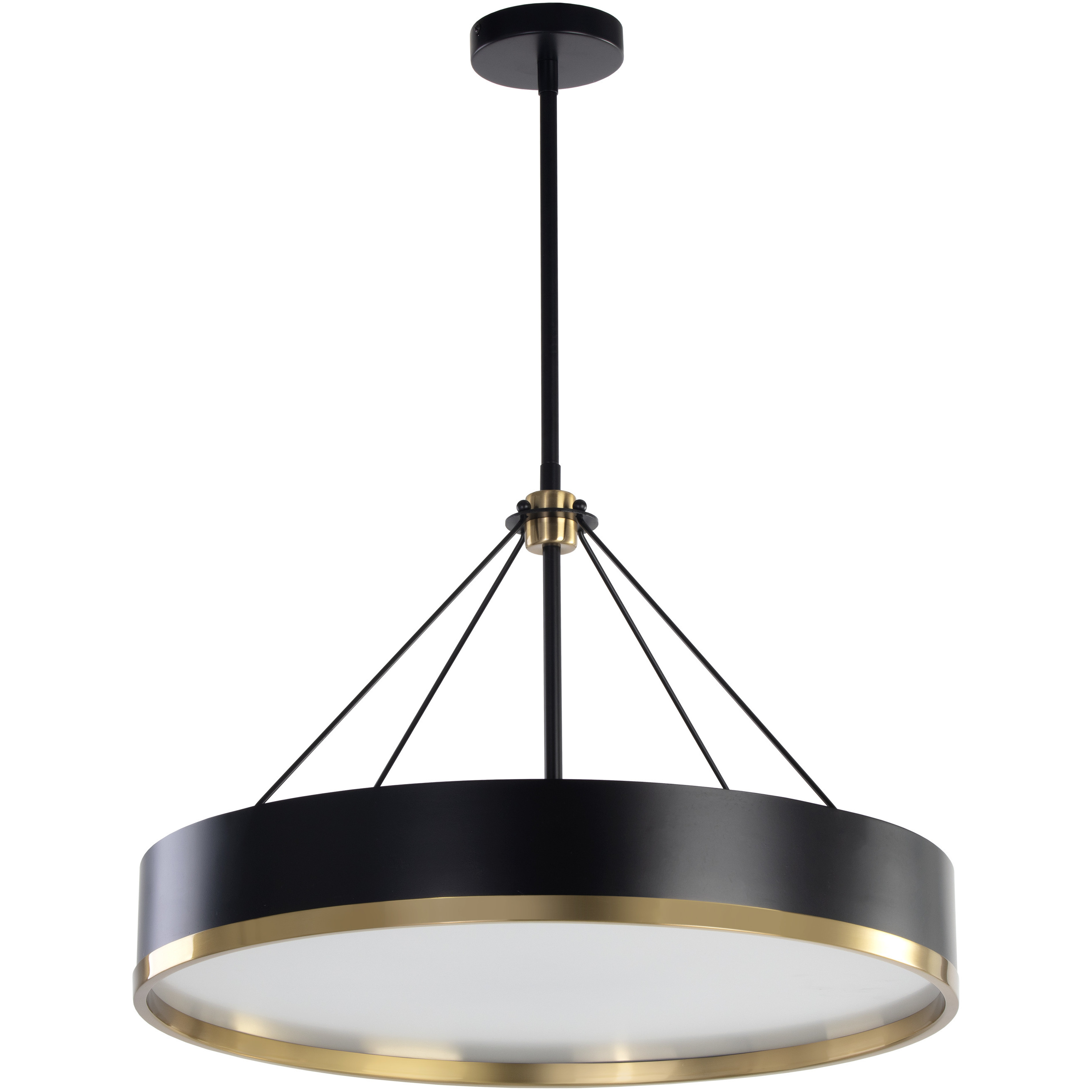 Dudley 6 Light Black / Brass / Black Chandelier Ceiling Light